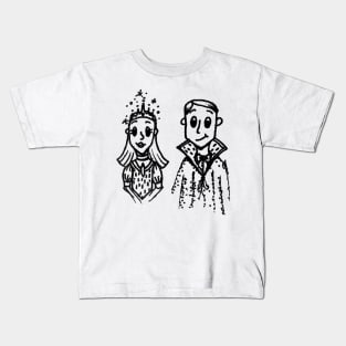 Royal Prince and Princess Doodle Kids T-Shirt